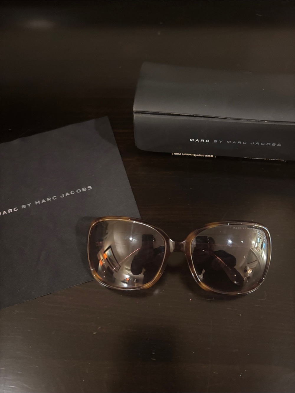 Marc by Marc Jacobs Women's Tortoise Frame  Sunglasses with Gold Arms